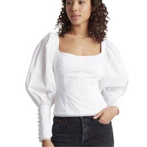 NWT Choosy Medium Priscilla Square Neckline Dainty Victorian Fitted Cuffs